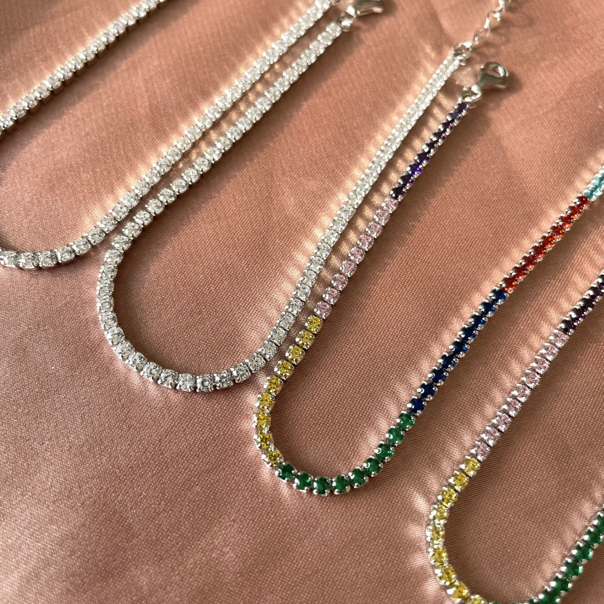 Classic Tennis Bracelet • 925 Silver Rhodium Plated