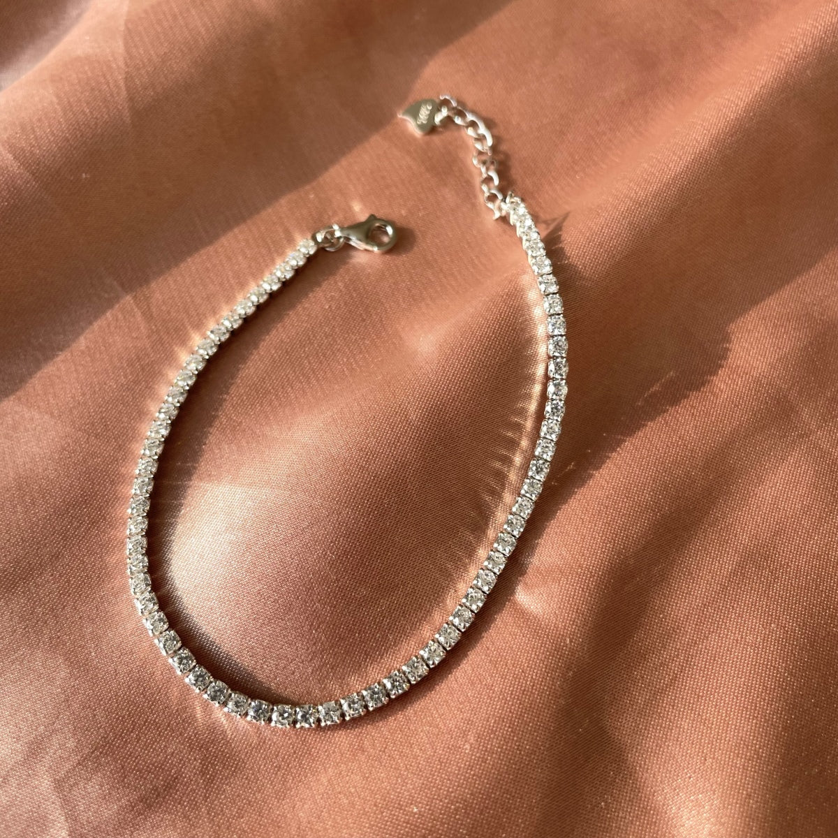 Classic Tennis Bracelet • 925 Silver Rhodium Plated