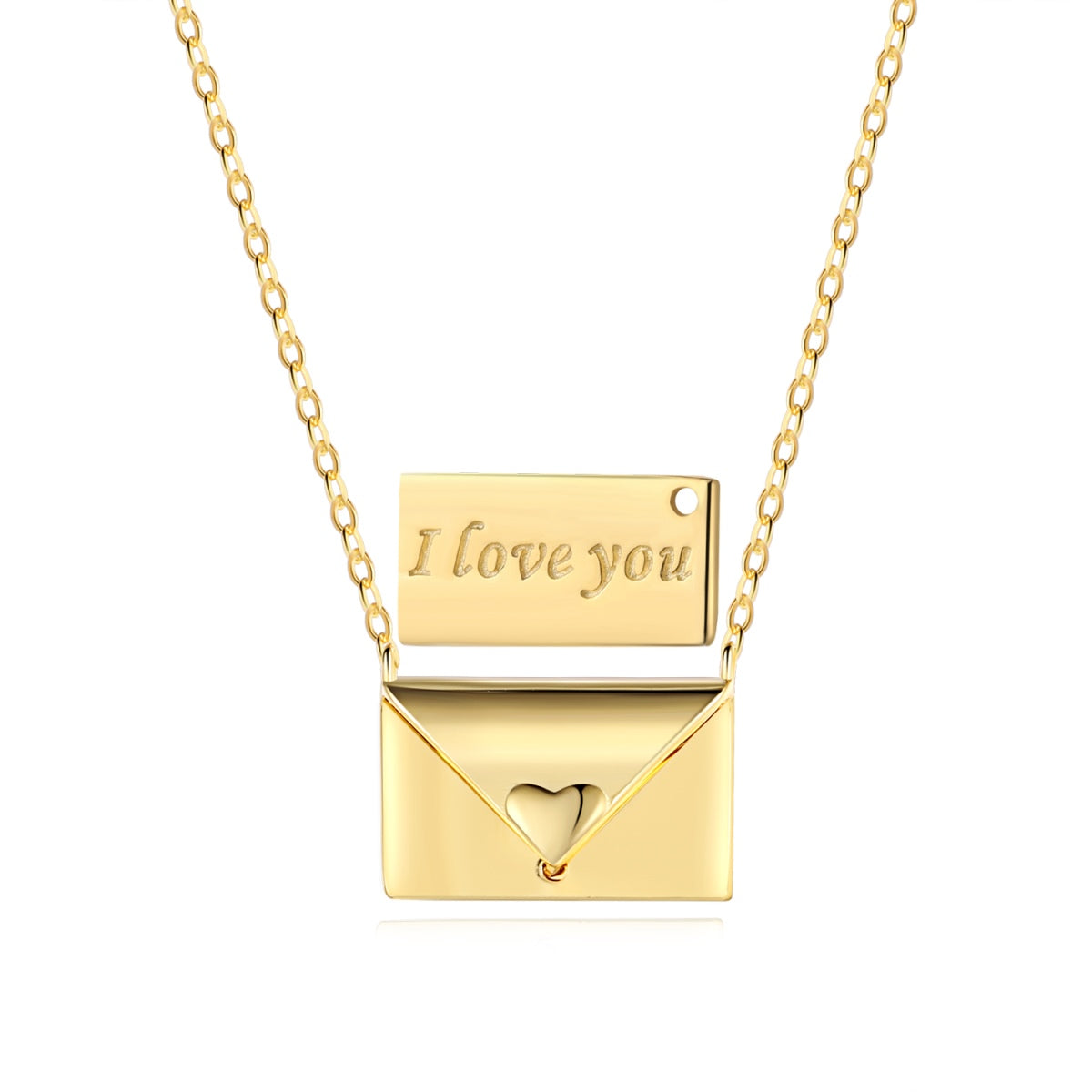 Love Message Envelope Pendant - Sterling Silver 925