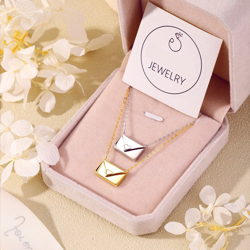 Love Message Envelope Pendant - Sterling Silver 925