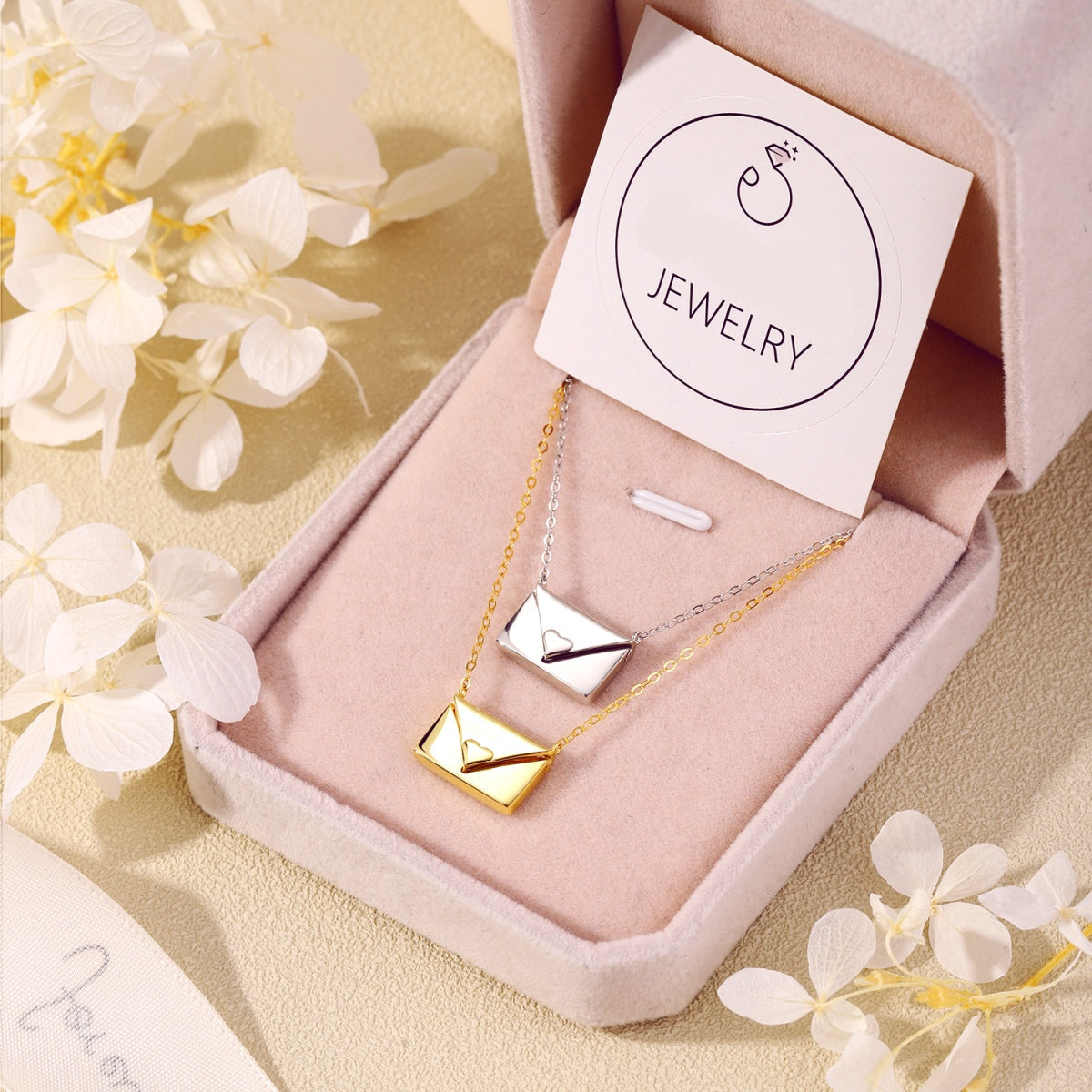 Love Message Envelope Pendant - Sterling Silver 925