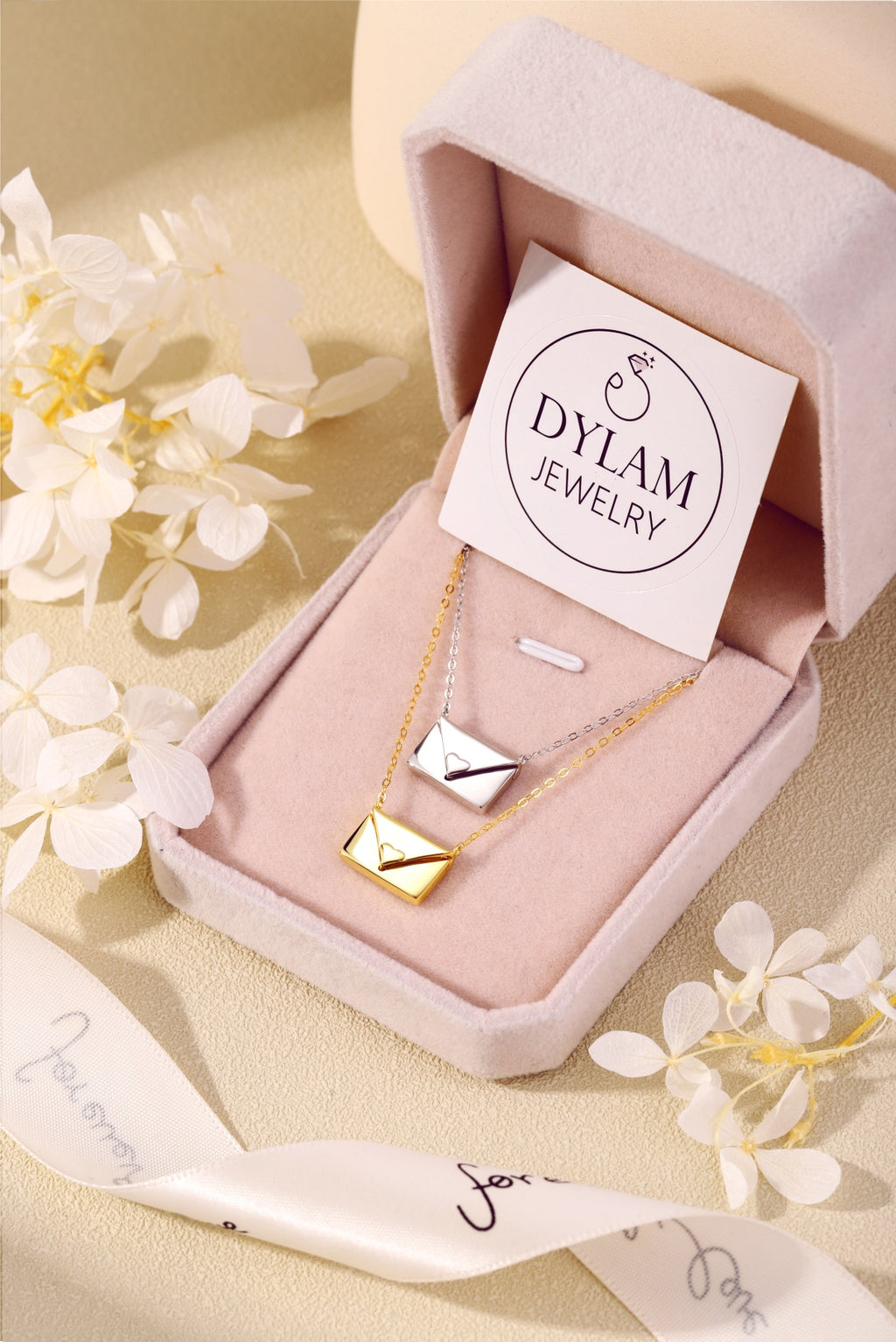 Love Message Envelope Pendant - Sterling Silver 925