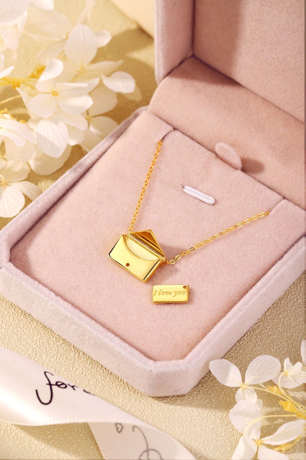 Love Message Envelope Pendant - Sterling Silver 925