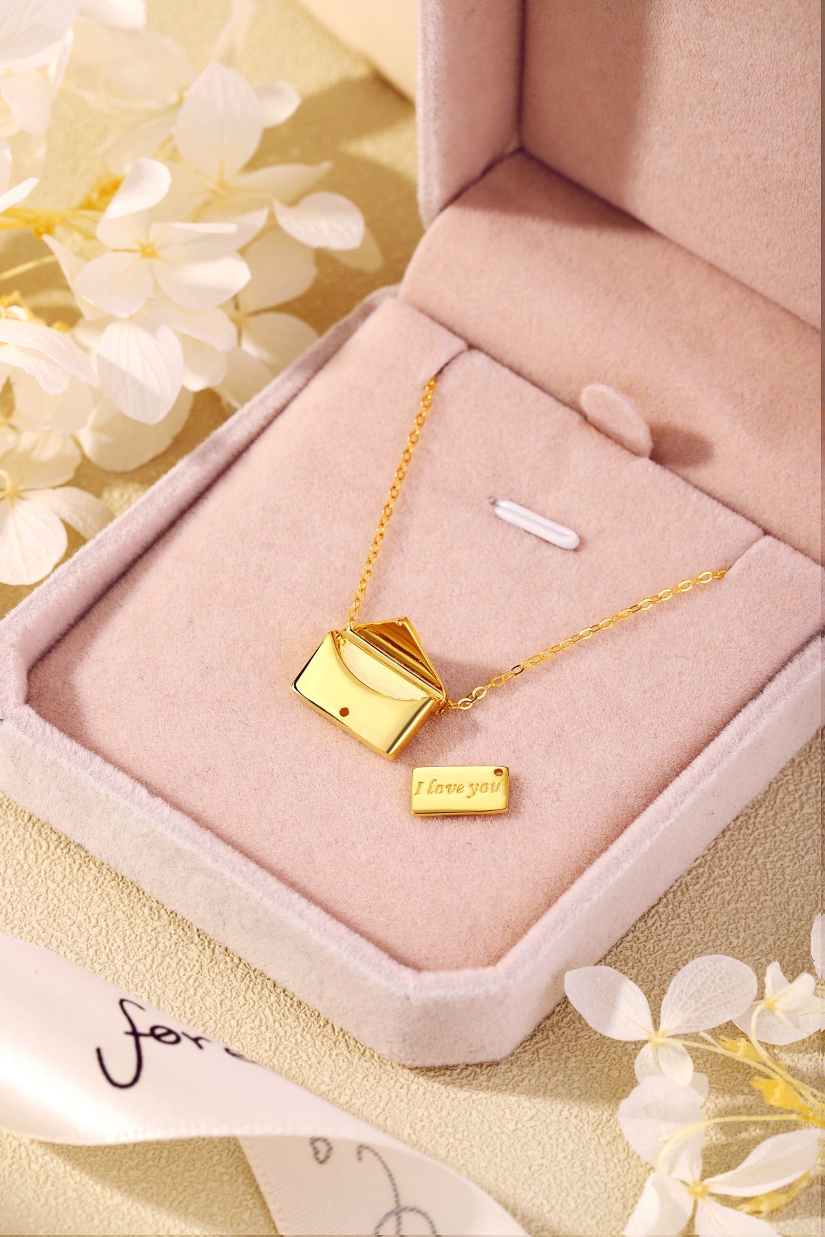 Love Message Envelope Pendant - Sterling Silver 925
