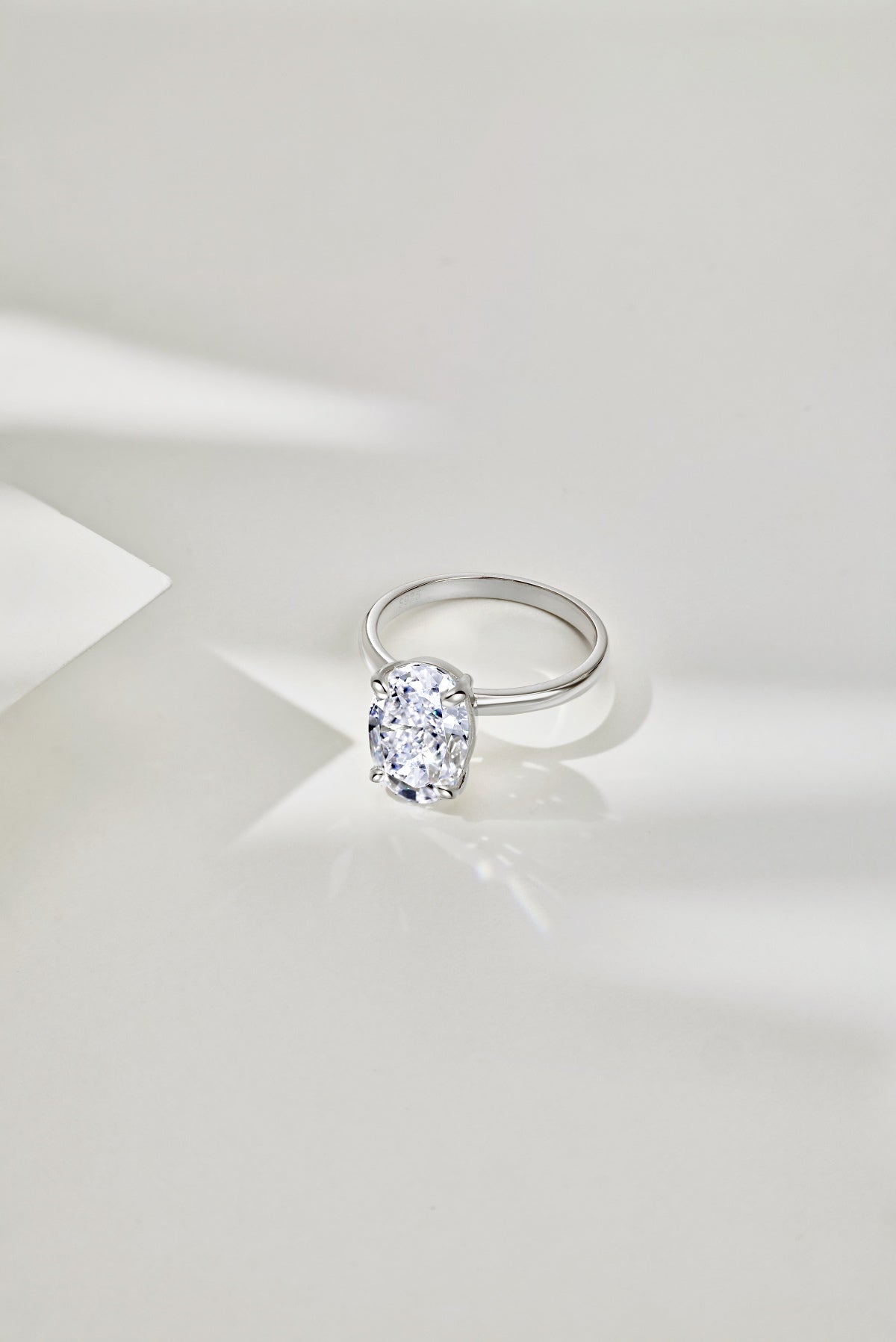 Classic Oval Stone Ring - 925 Silver Base