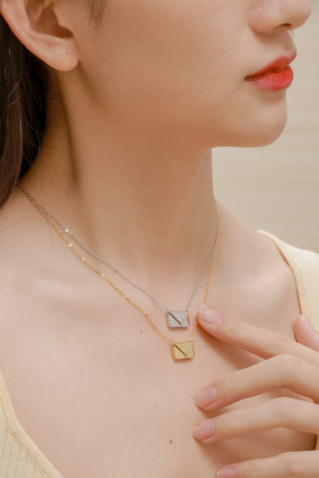 Love Message Envelope Pendant - Sterling Silver 925