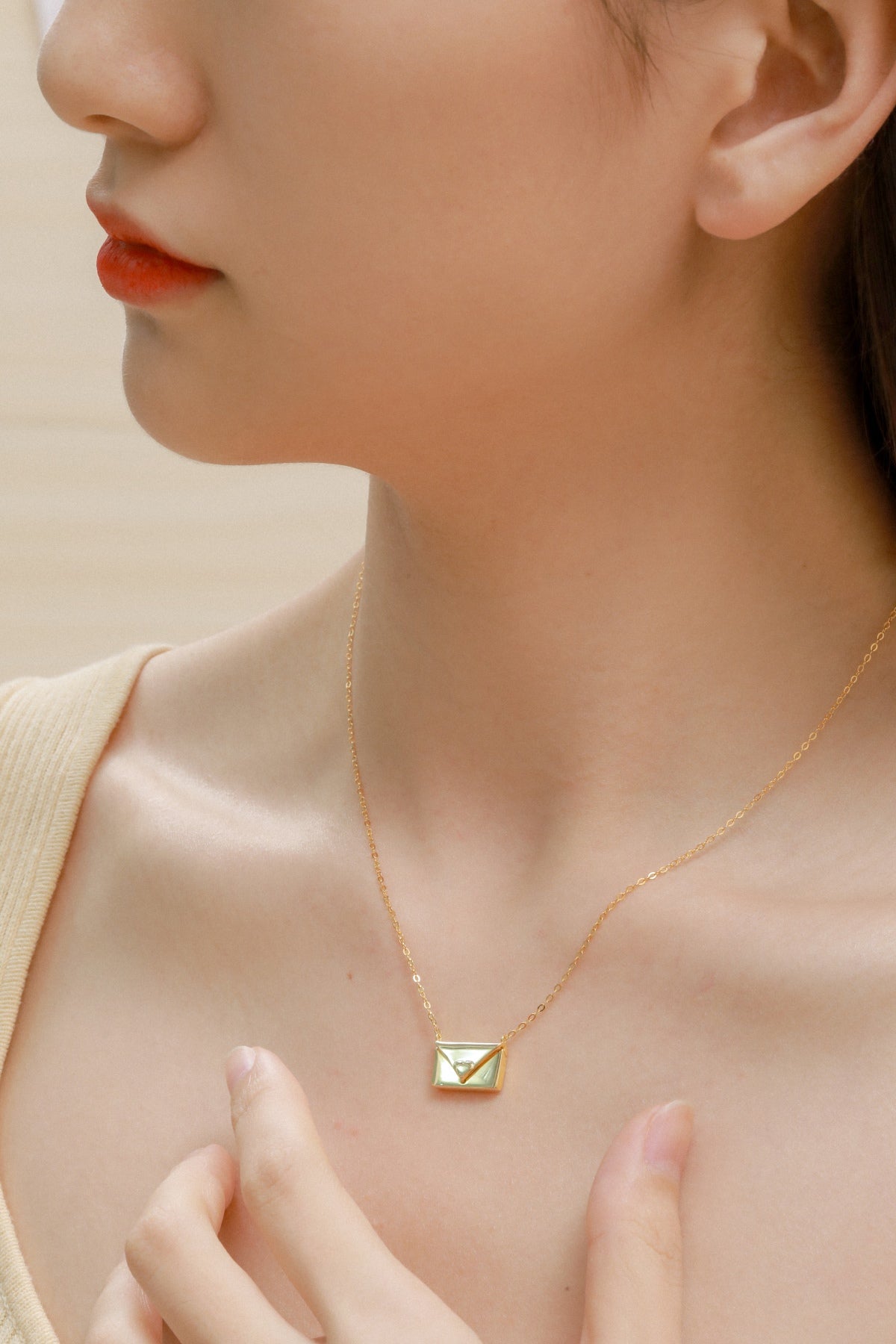 Love Message Envelope Pendant - Sterling Silver 925