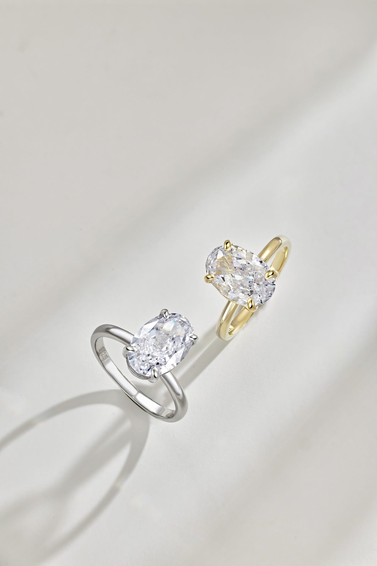 Classic Oval Stone Ring - 18K Gold Plated, 925 Silver Base