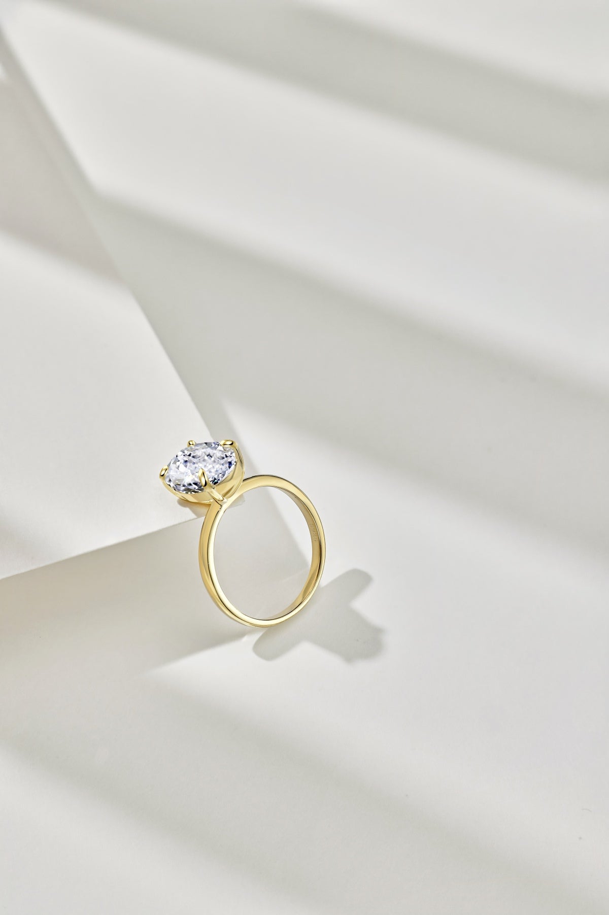 Classic Oval Stone Ring - 18K Gold Plated, 925 Silver Base