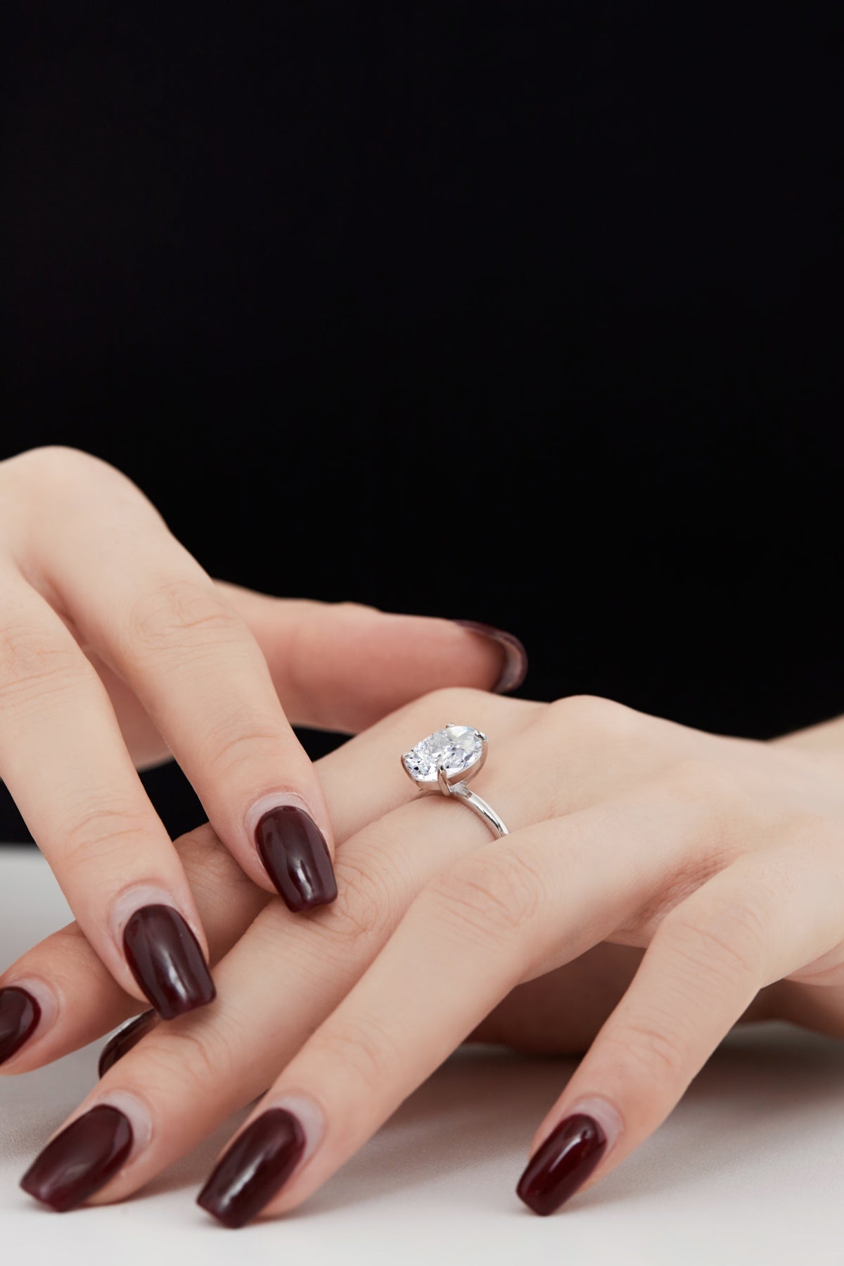 Classic Oval Stone Ring - 925 Silver Base