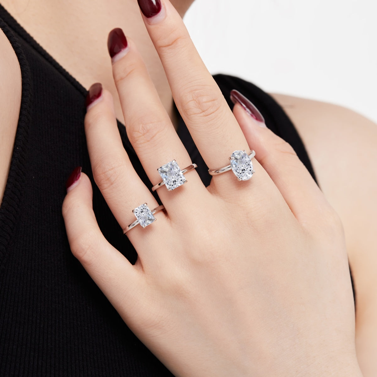 Classic Oval Stone Ring - 925 Silver Base