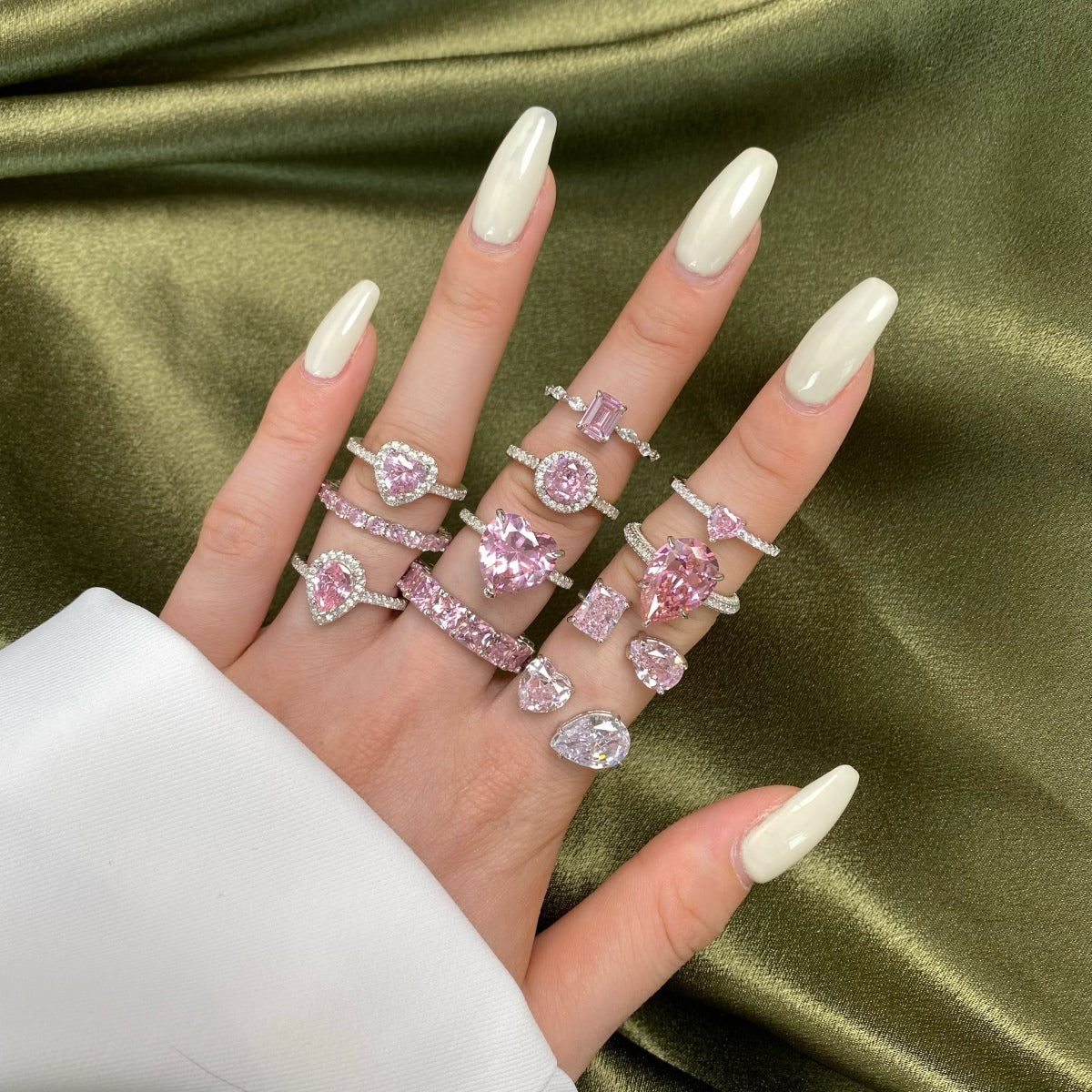 Pink  Ring Silver 926