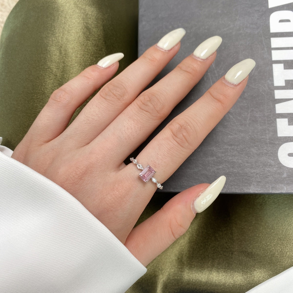 Pink  Ring Silver 926