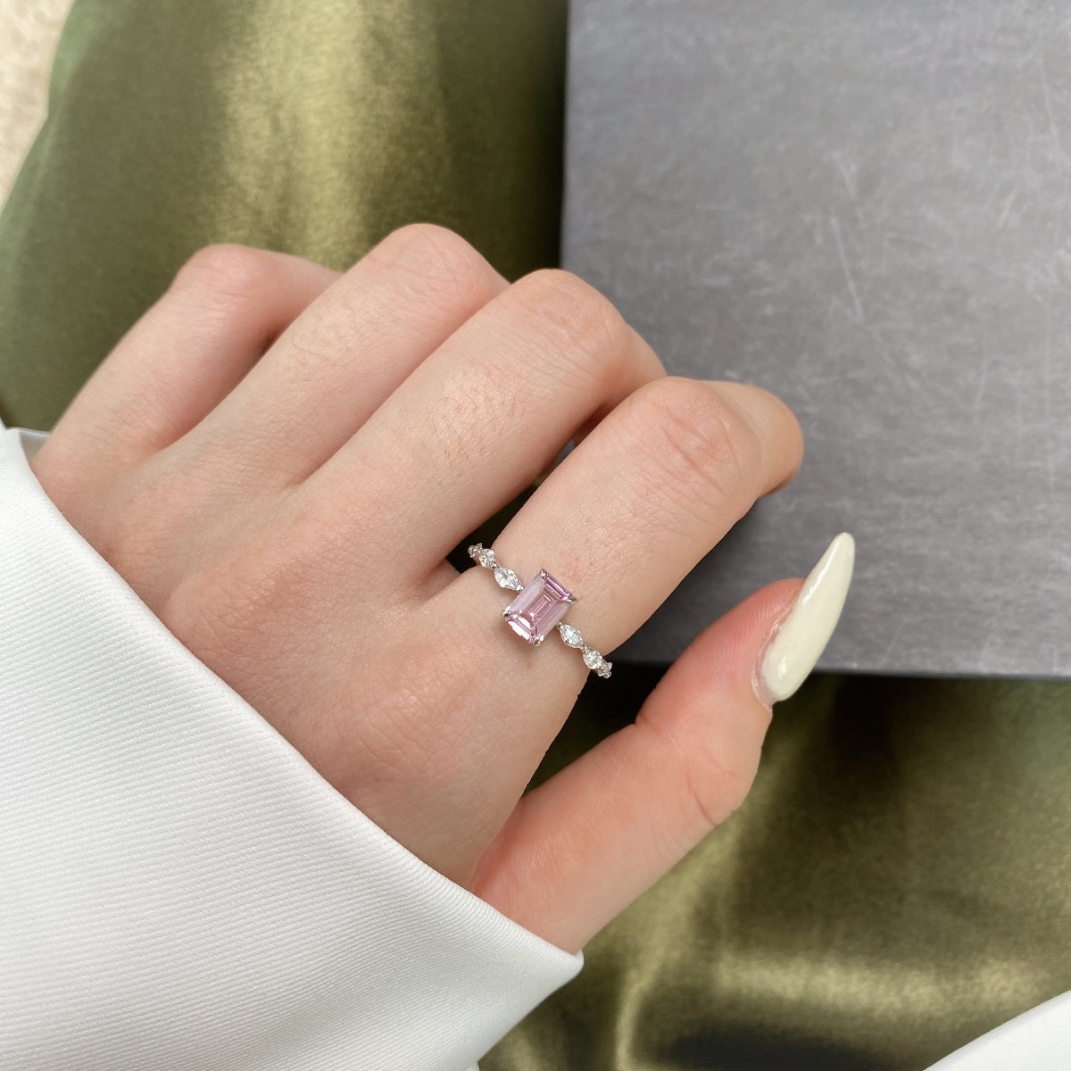 Pink  Ring Silver 926