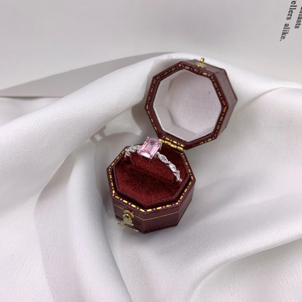 Pink  Ring Silver 926