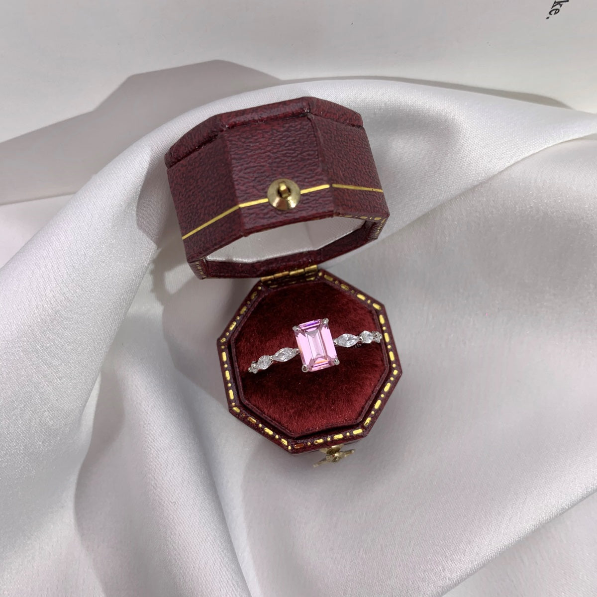 Pink  Ring Silver 926