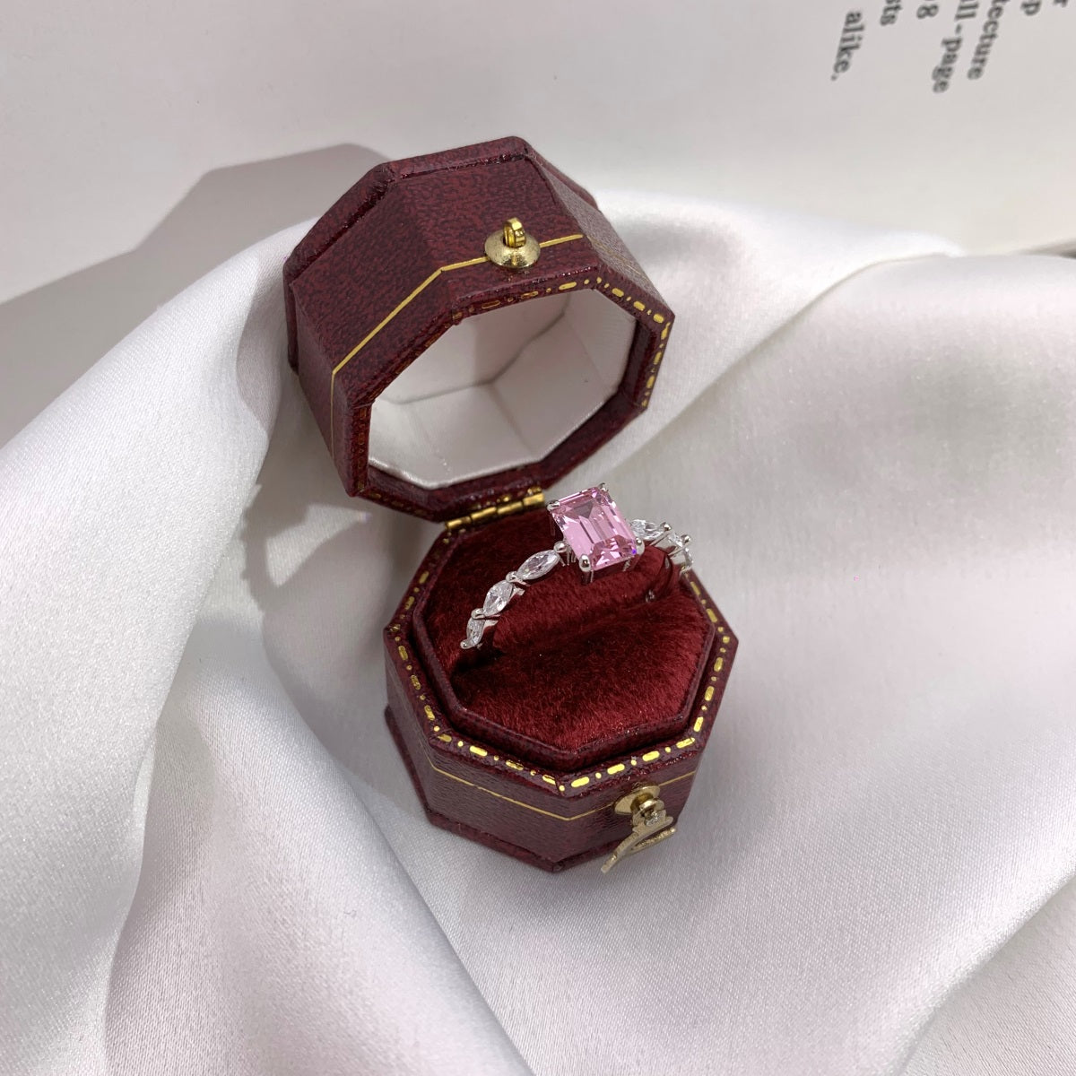 Pink  Ring Silver 926