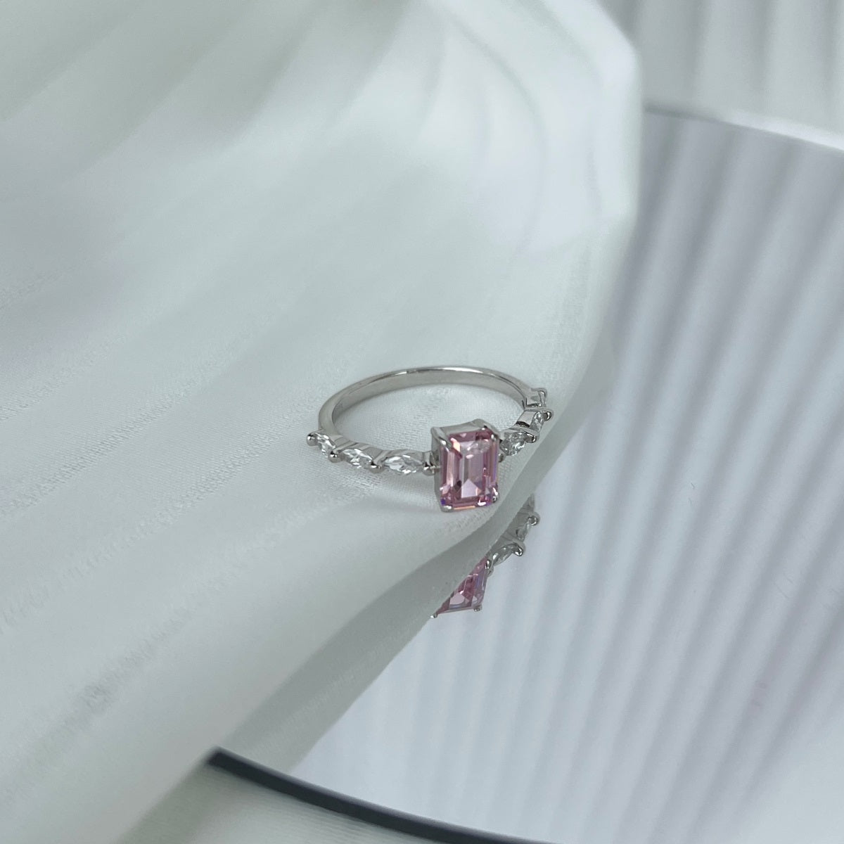 Pink  Ring Silver 926