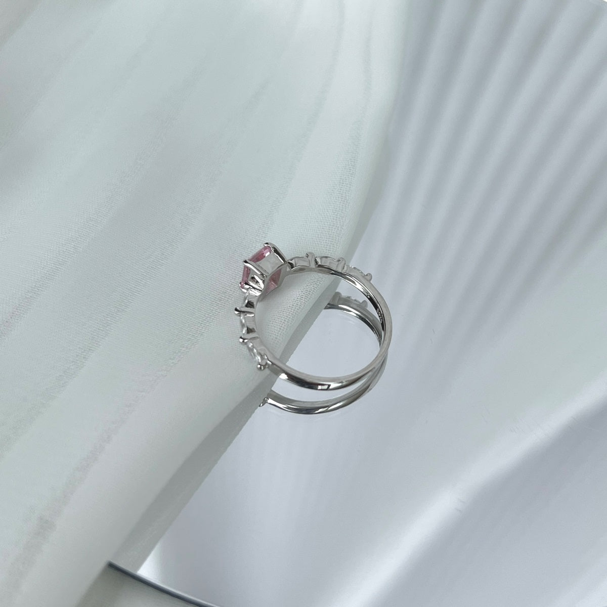 Pink  Ring Silver 926