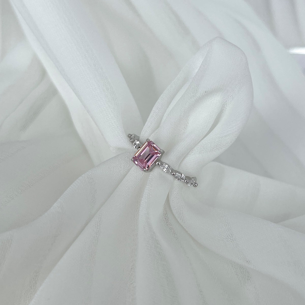 Pink  Ring Silver 926