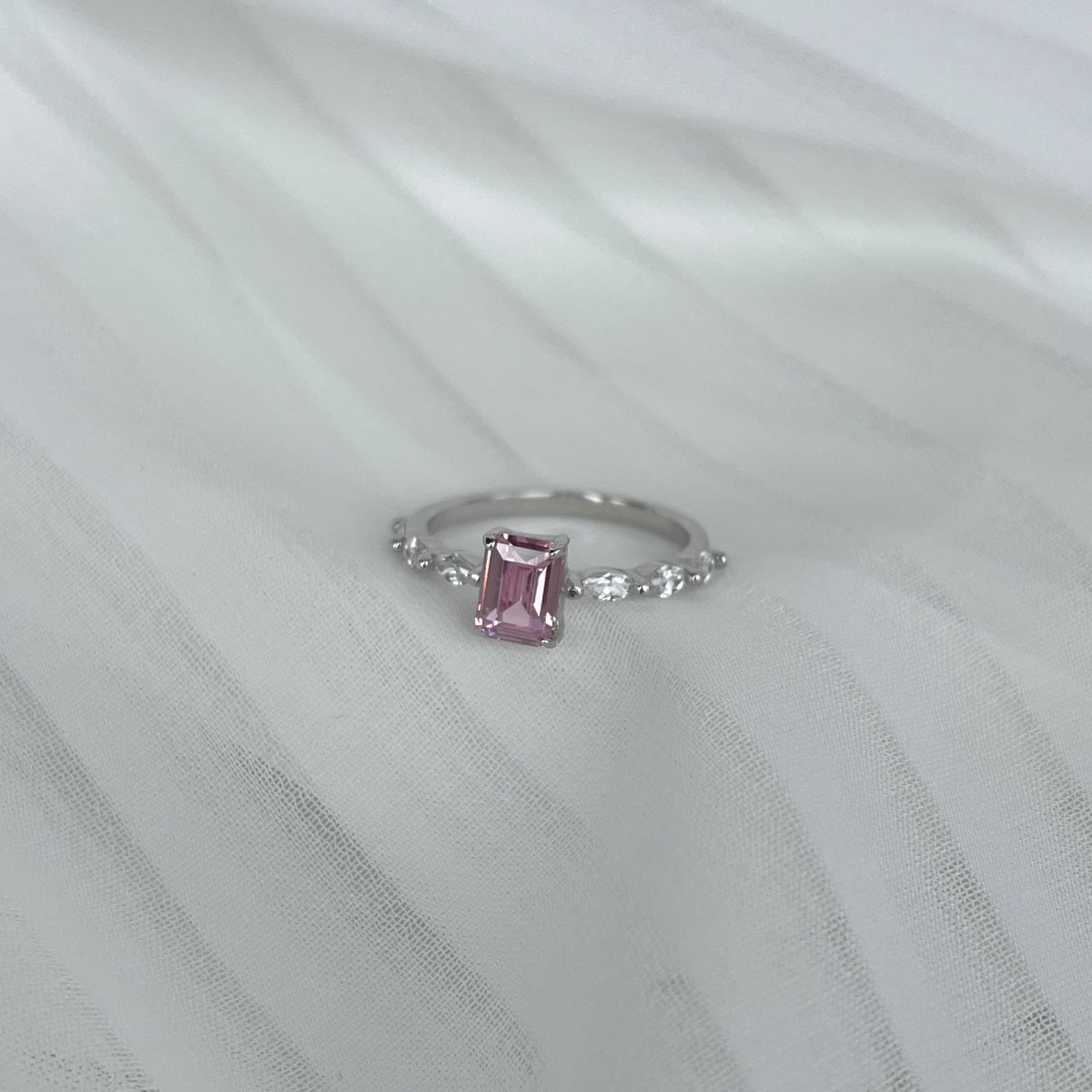 Pink  Ring Silver 926