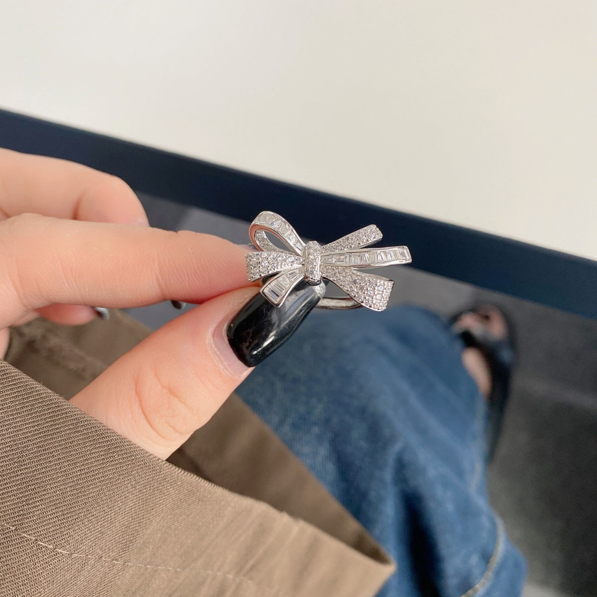 Bow Silver Ring 3011