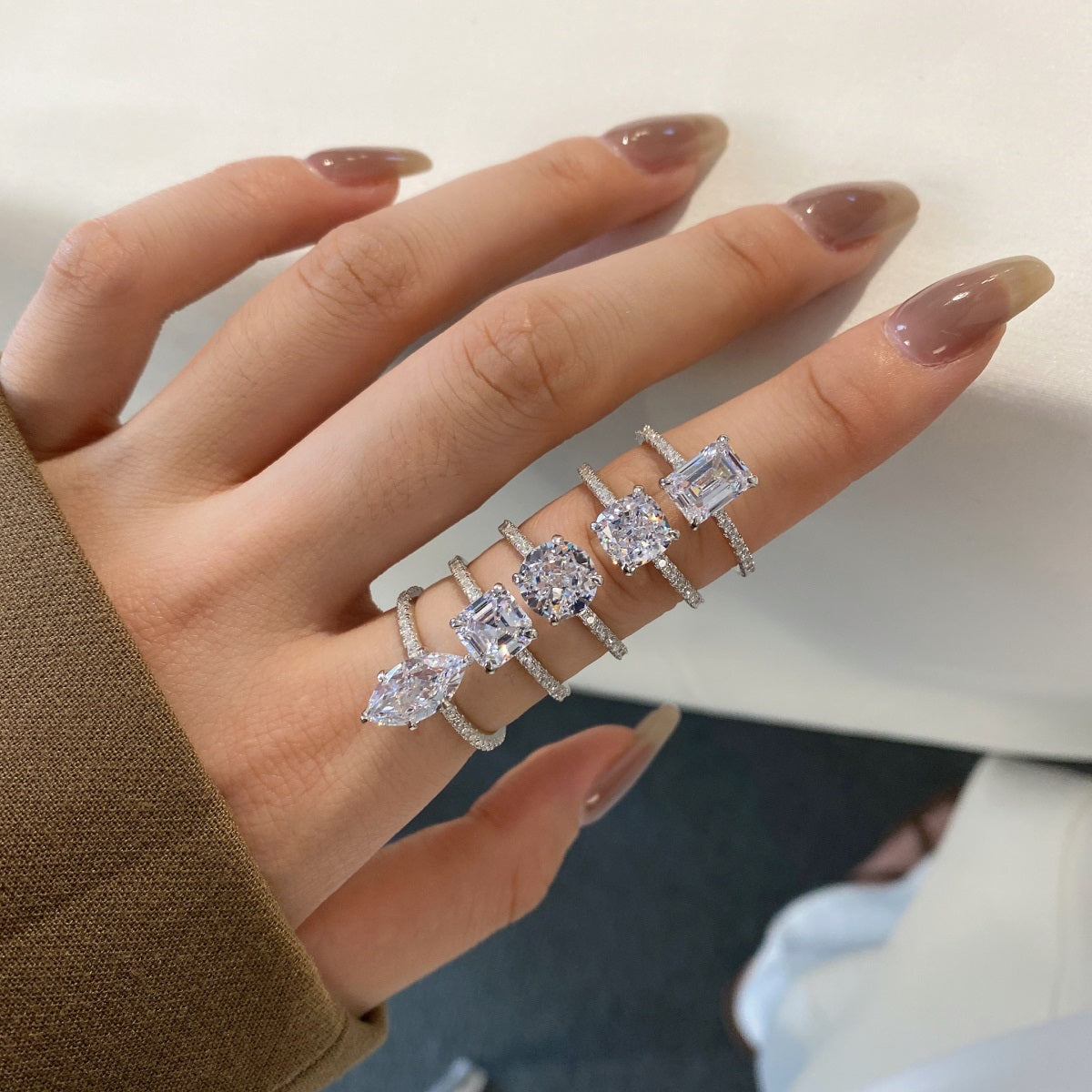 Selena Gomez Engagement Ring Marquise BZ120574