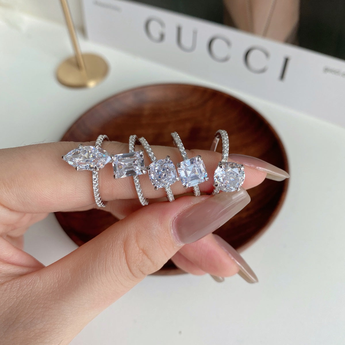 Selena Gomez Engagement Ring Marquise BZ120574
