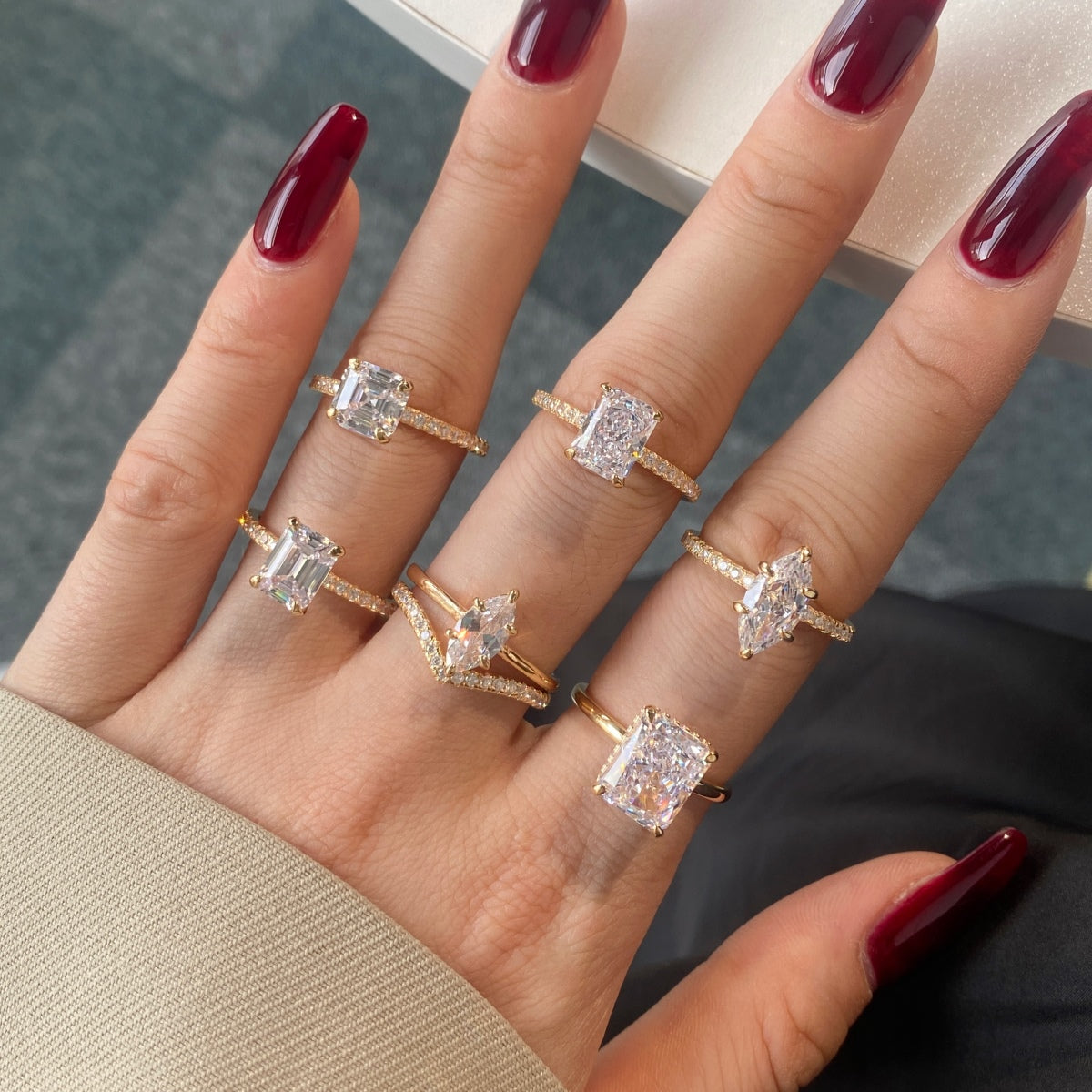 Selena Gomez Engagement Ring Marquise BZ120574