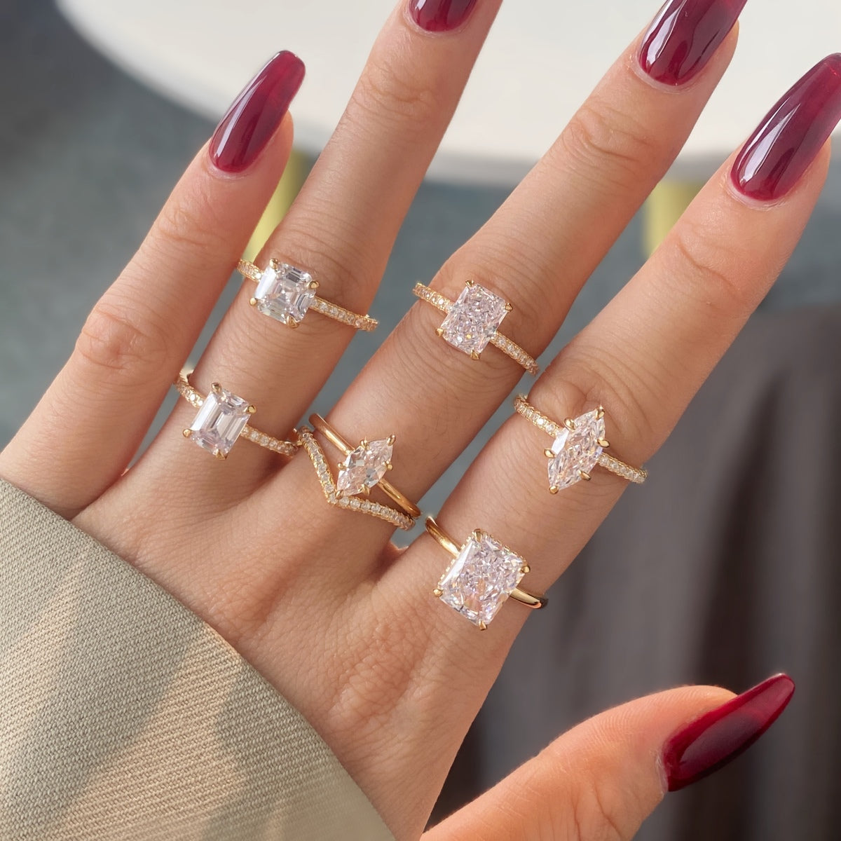 Selena Gomez Engagement Ring Marquise BZ120574