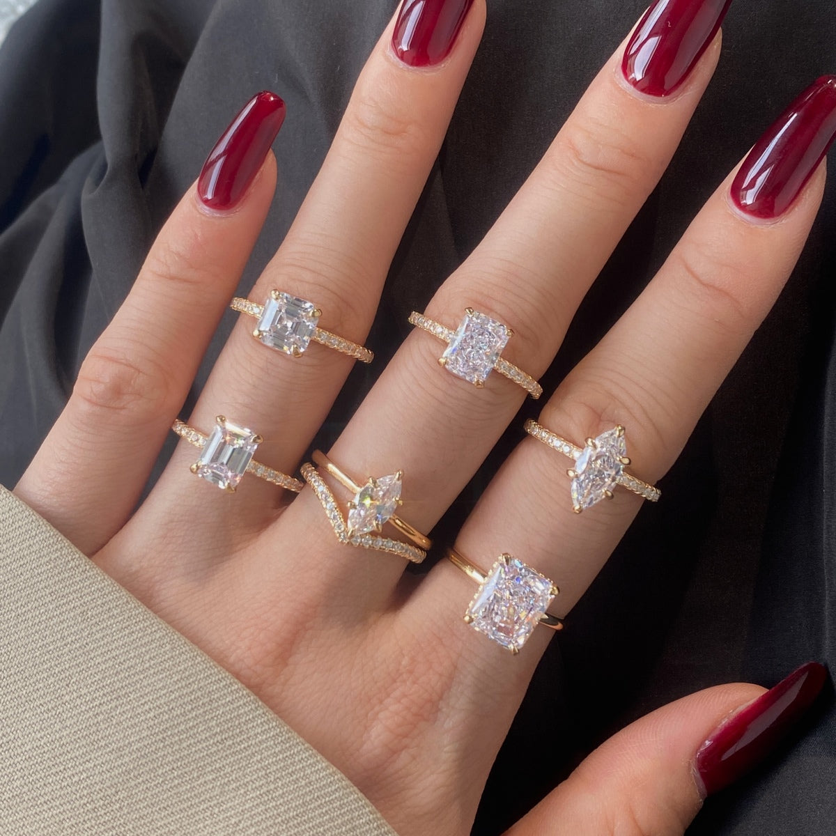 Selena Gomez Engagement Ring Marquise BZ120574