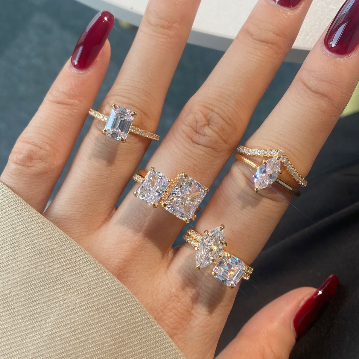 Selena Gomez Engagement Ring Marquise BZ120574