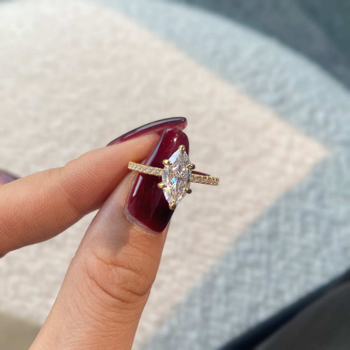 Selena Gomez Engagement Ring Marquise BZ120574