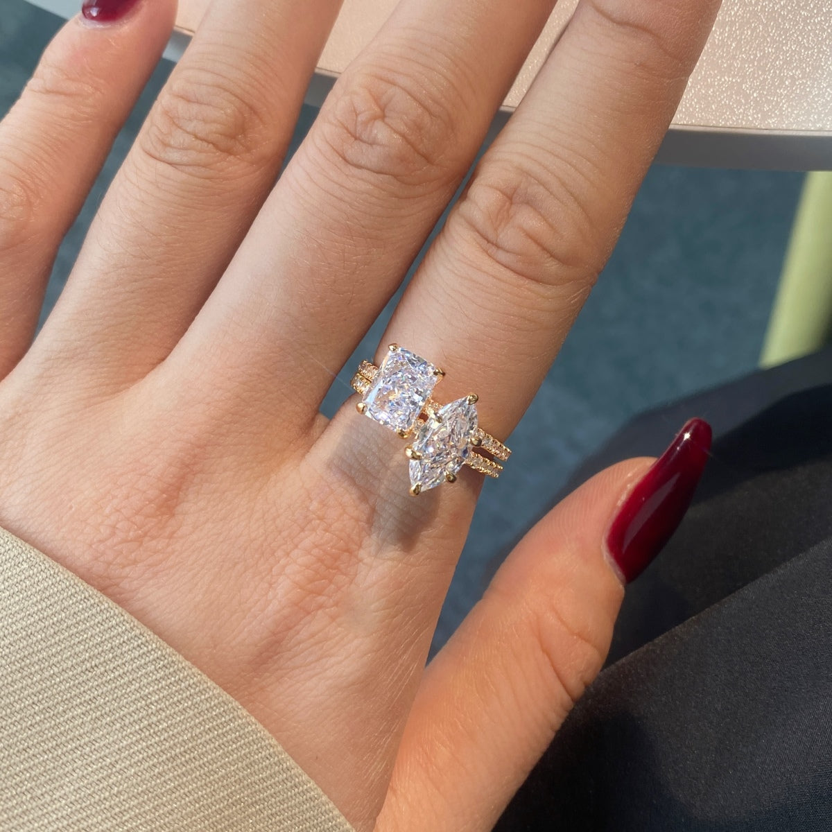 Selena Gomez Engagement Ring Marquise BZ120574