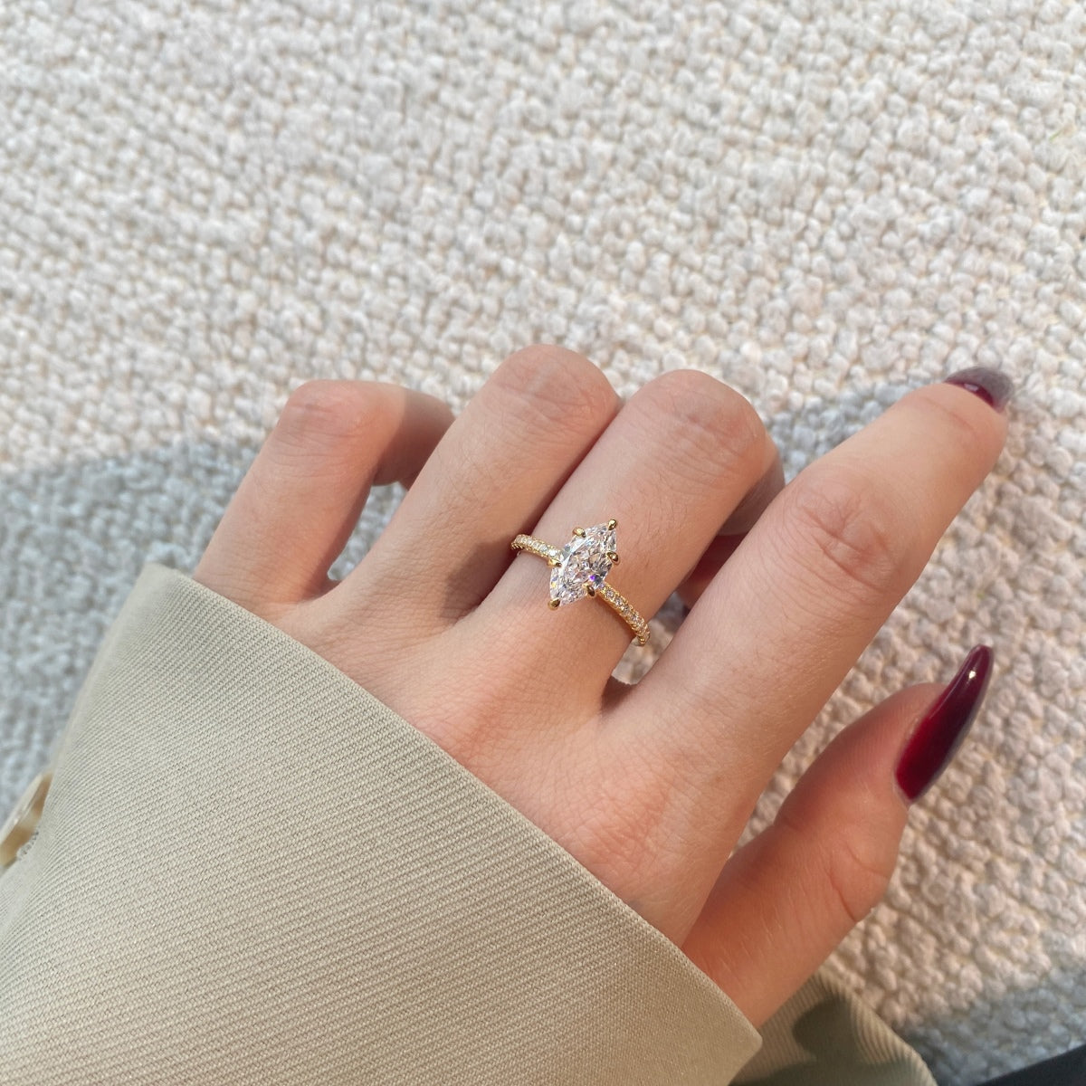 Selena Gomez Engagement Ring Marquise BZ120574