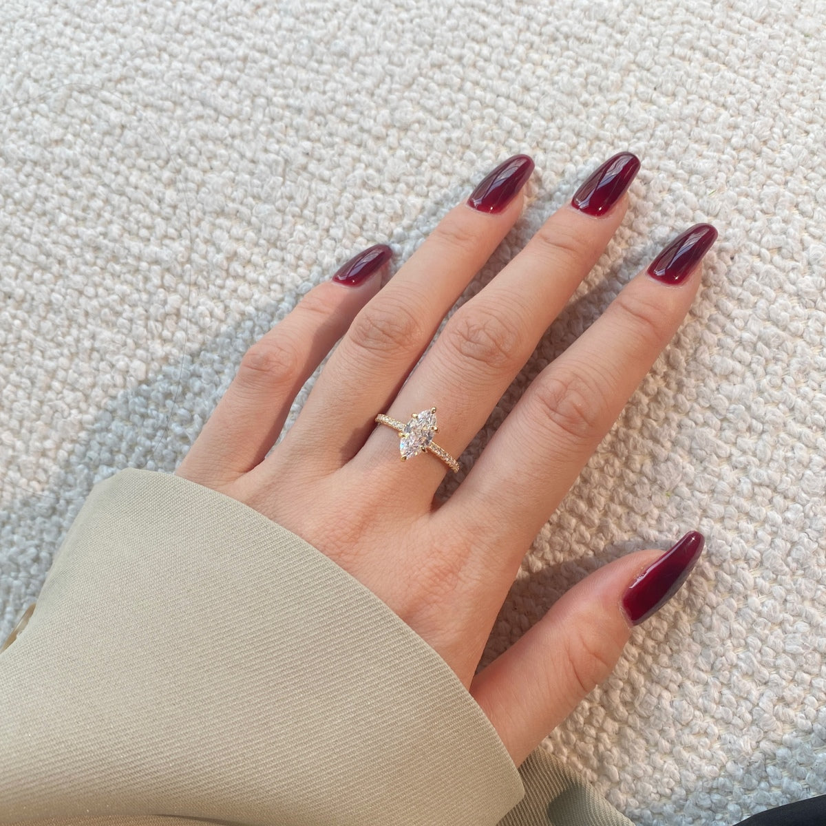 Selena Gomez Engagement Ring Marquise BZ120574