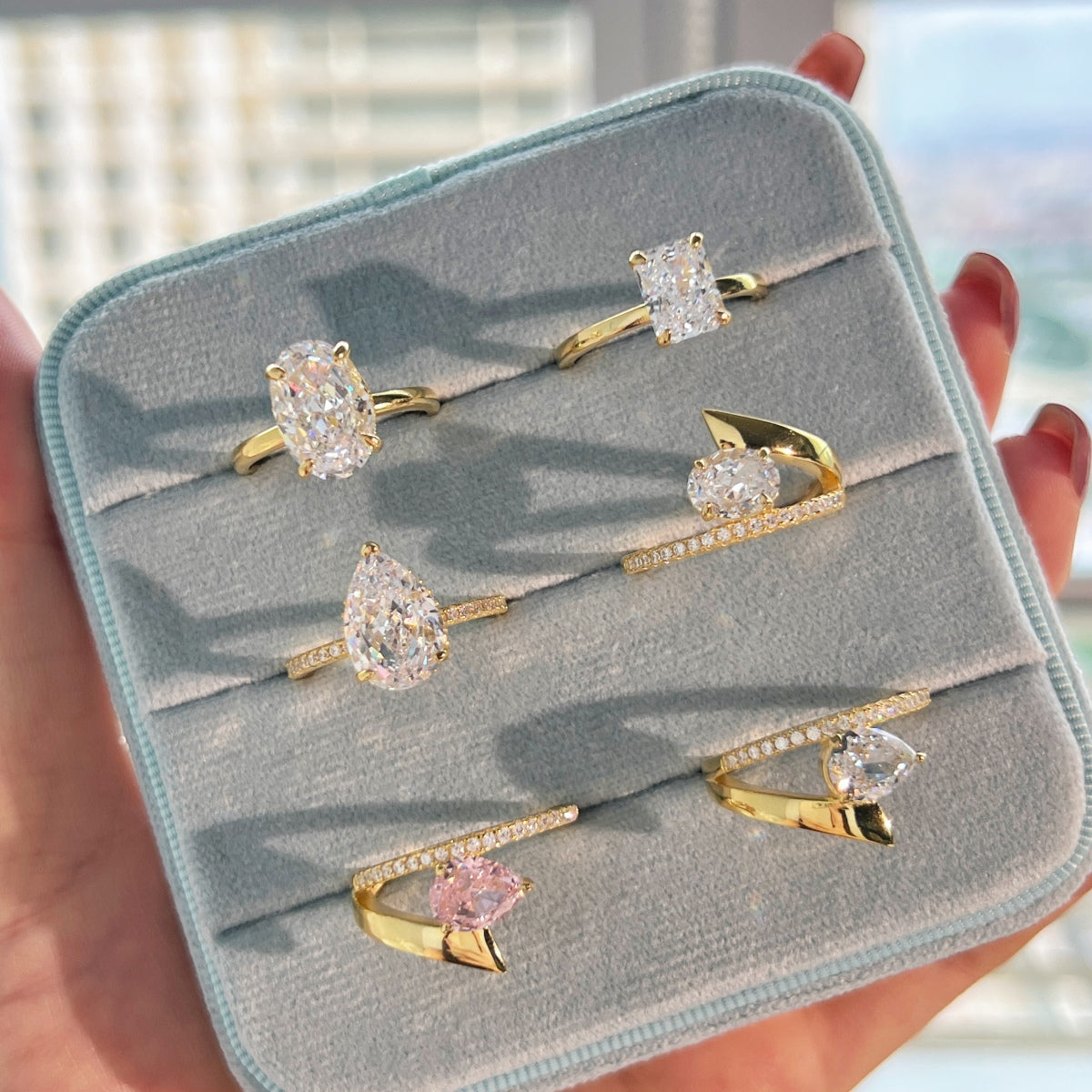 Classic Oval Stone Ring - 18K Gold Plated, 925 Silver Base