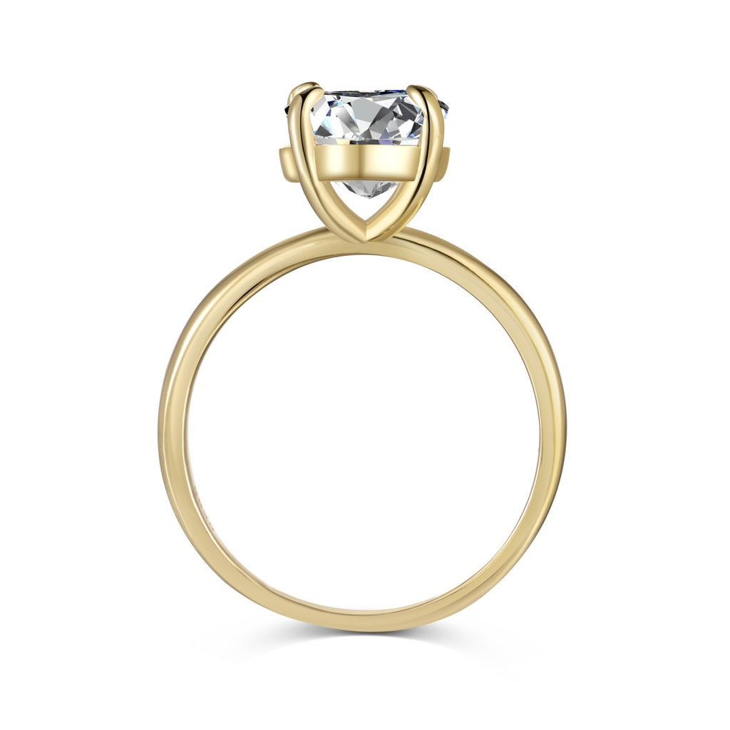 Classic Oval Stone Ring - 18K Gold Plated, 925 Silver Base