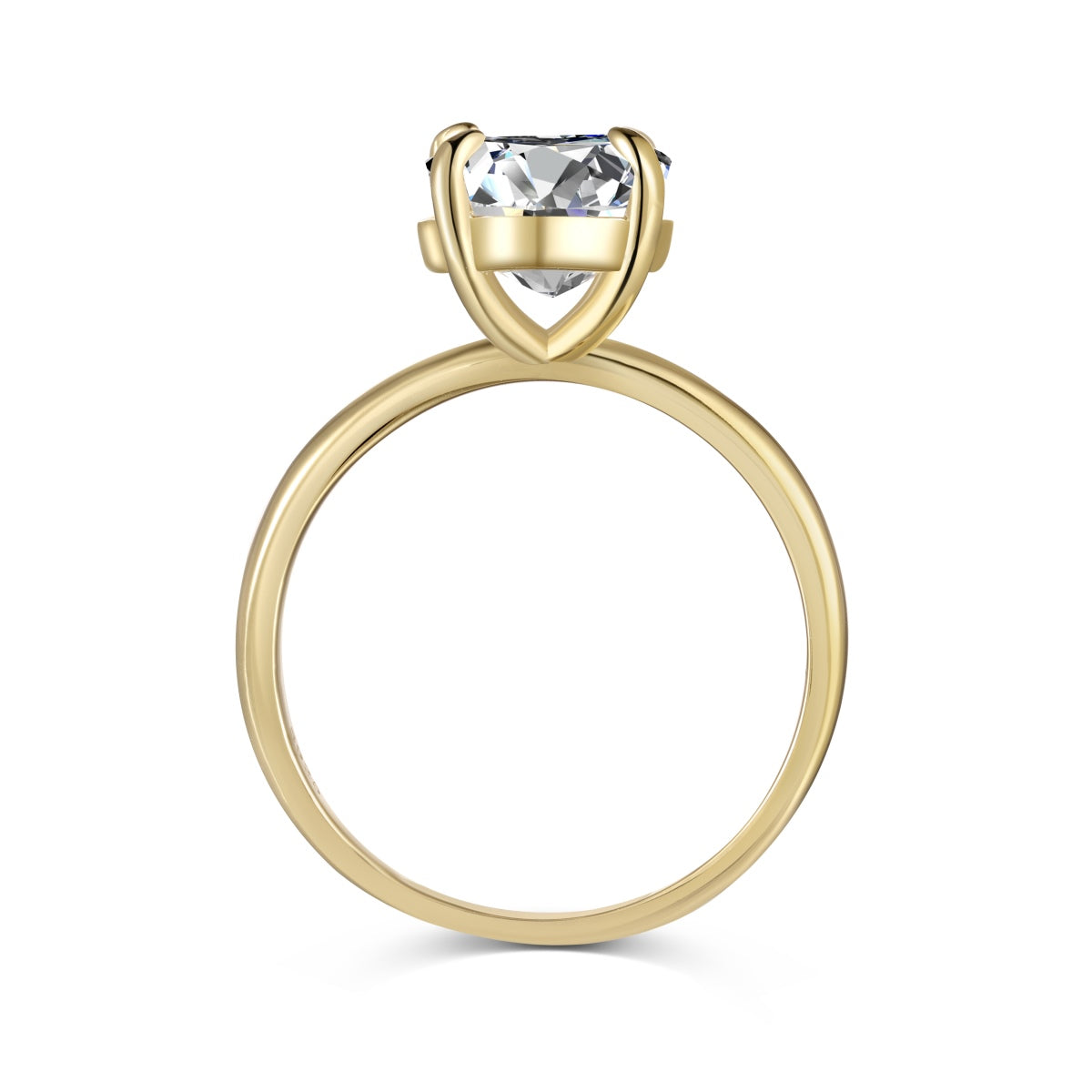 Classic Oval Stone Ring - 18K Gold Plated, 925 Silver Base