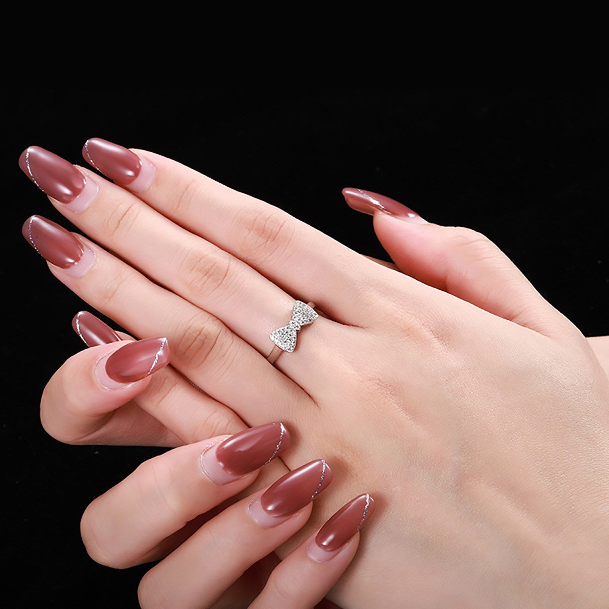 Bow Silver Ring 3012